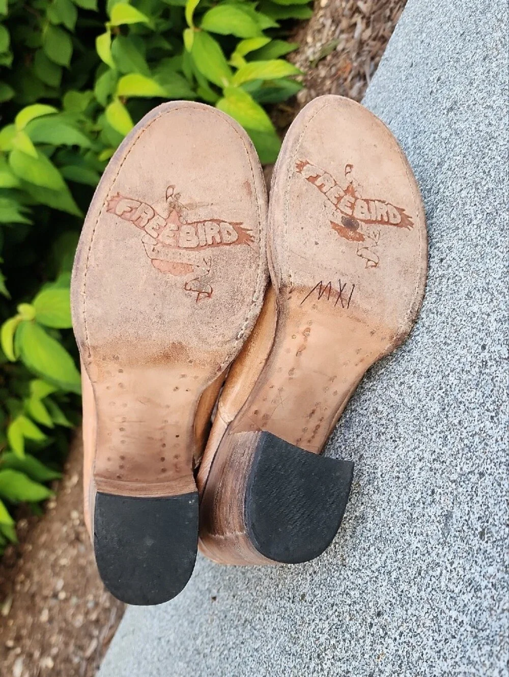Freebird By Steven Randi Tan  Leather Block Closed Toe Pumps Triple Ankle Straps